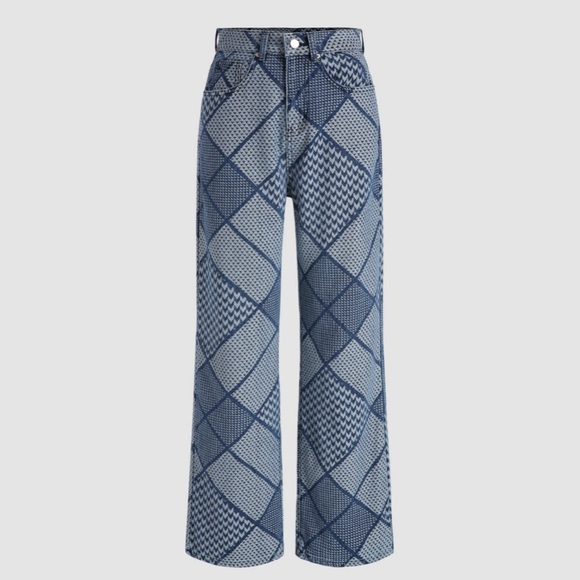 Denim pattern pants - Picture 3 of 4